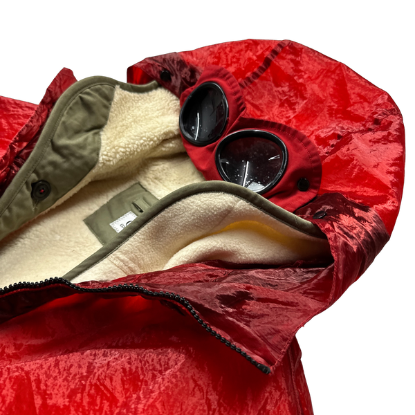 CP Company Red Kan D Sherling Lined Goggle Jacket - XXL