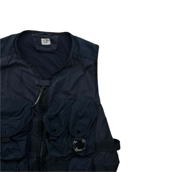 CP Company Navy 50 Fili Utility Vest - Medium