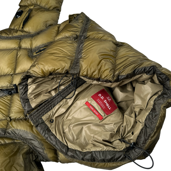 CP Company Khaki DD Shell Long Parka Down Puffer - Small
