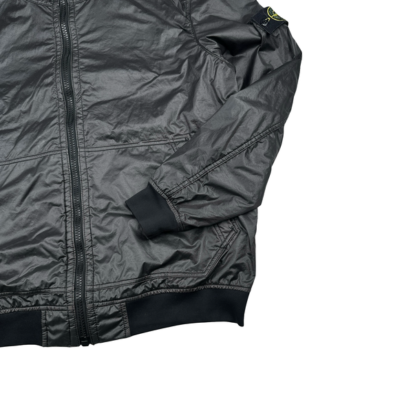 Stone Island 2018 Black Lamy Flock Hooded Jacket - XL
