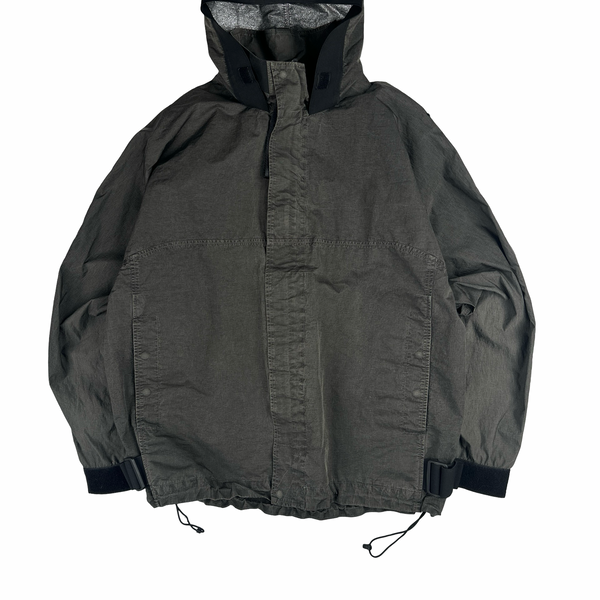 Nemen Grey Nylon Hooded Lightweight Jacket - Large