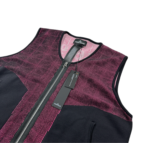 Stone Island Shadow Project Pink Ribbed Cotton Vest - Medium