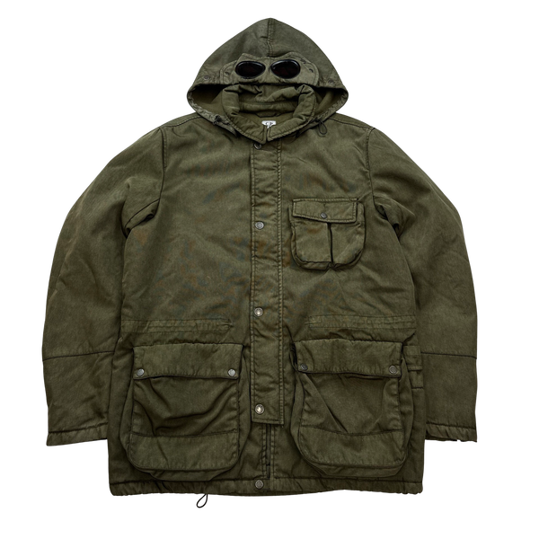 CP Company Khaki Frosted Quilted Goggle Jacket - XXL – Mat's Island