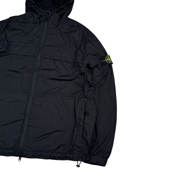 Stone Island 2024 Black Crinkle Reps R-NY Jacket - XL