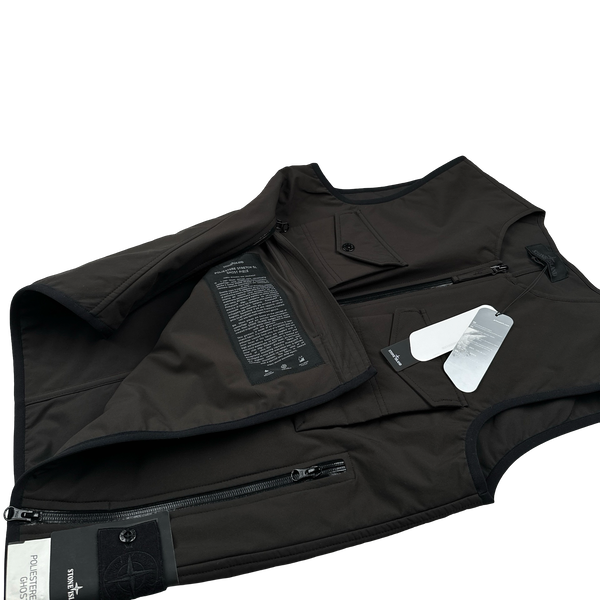 Stone Island 2020 Dark Green Ghost Piece Stretch 5L Gilet - Small