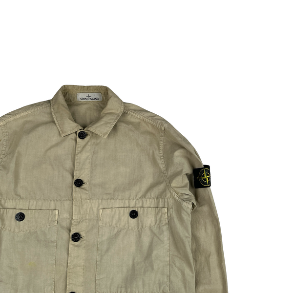 Stone Island 2021 Beige Cotton Overshirt - Small