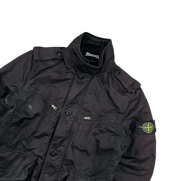 Stone Island Washed Black 2009 David TC Field Jacket - Medium