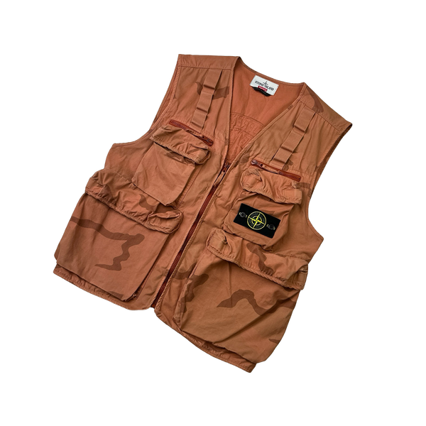 Supreme stone island camo cargo vest shop