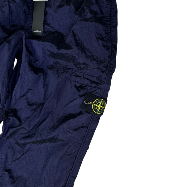 Stone Island 2022 Blue Econyl Nylon Metal Trousers - XXL
