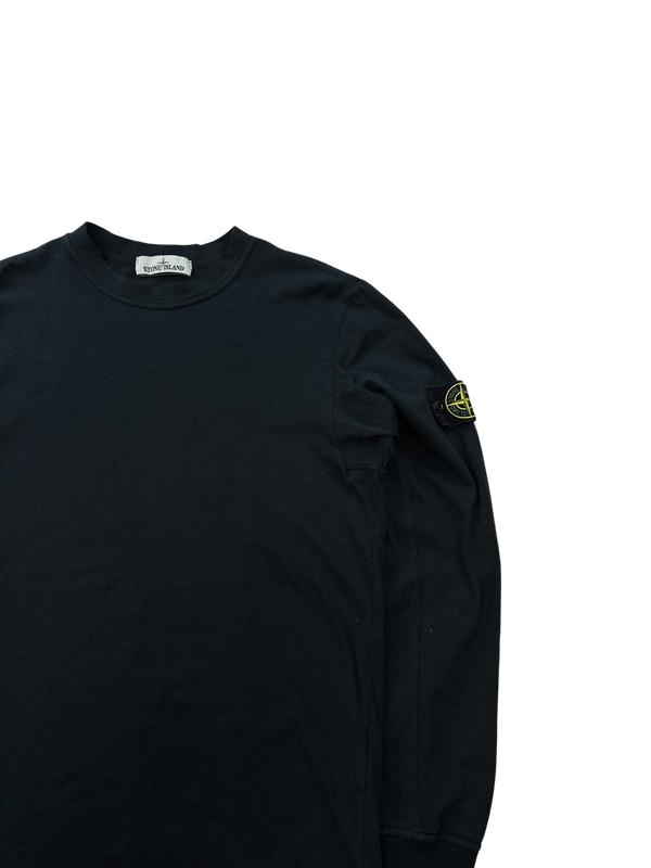 Stone Island 2017 Black Longsleeve Cotton Top - Medium