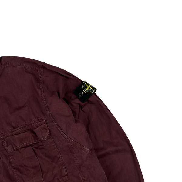 Stone Island 2020 Maroon Smock Pullover Overshirt - Medium