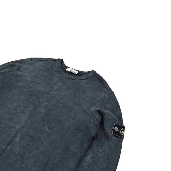 Stone Island 2018 Black Frost Crewneck Sweatshirt - Large