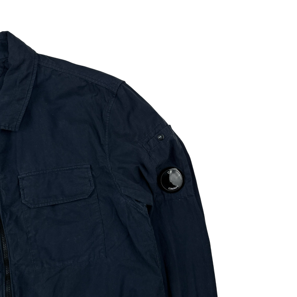 CP Company Navy Lens View Button Up Overshirt - Medium