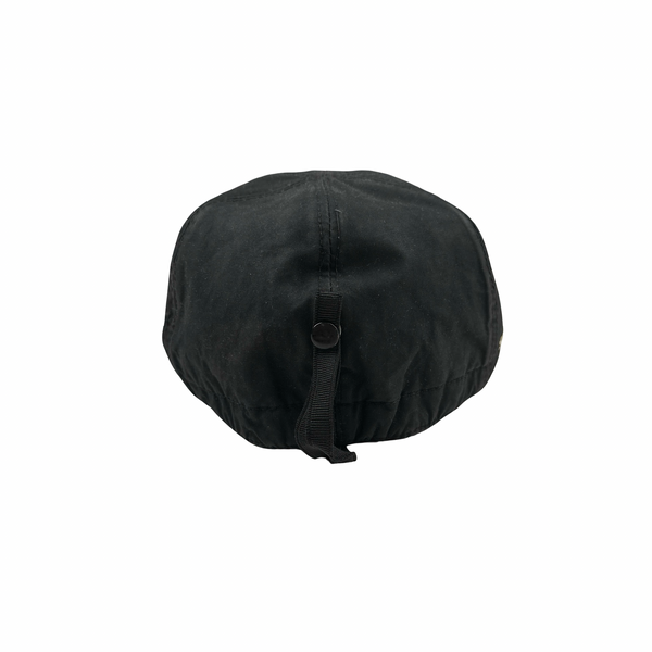 Stone Island 2003 Vintage Black Cotton Blend Spellout Cap - Large