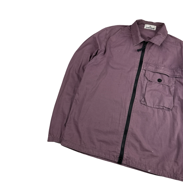 Stone Island 2020 Purple Zipped Overshirt - Large
