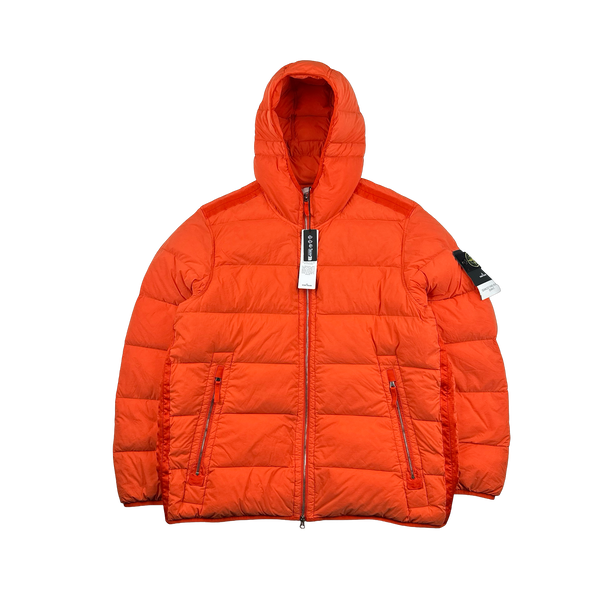 Stone Island 2023 Orange Seamless Tunnel Nylon Down TC - XXL