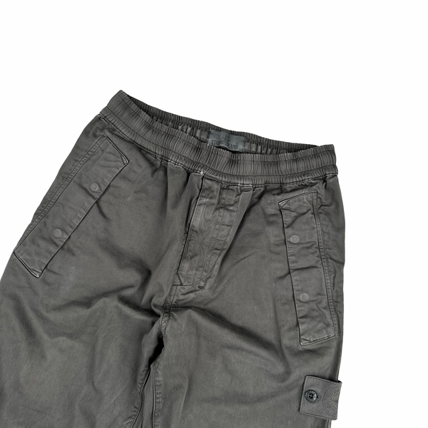 Stone Island 2020 Grey Ghost Cotton Cargo Trousers - Small