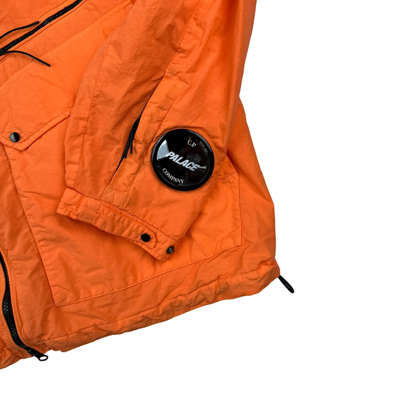 CP Company x Palace Neon Orange Nylon La Mille Goggle Jacket - Medium