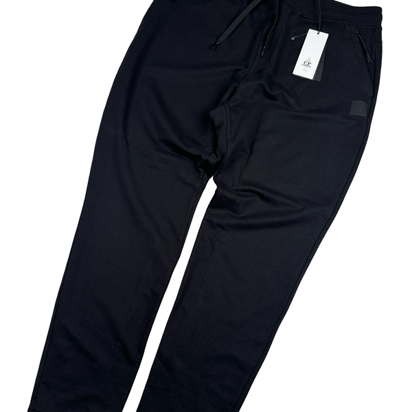 CP Company Metropolis Black Cotton Logo Joggers - XL