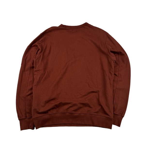 CP Company Rust Cotton Crewneck Jumper - Large