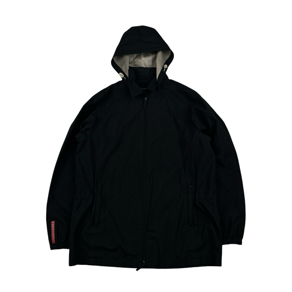 Prada Black Gore-Tex Red Tab Parka Jacket - Large