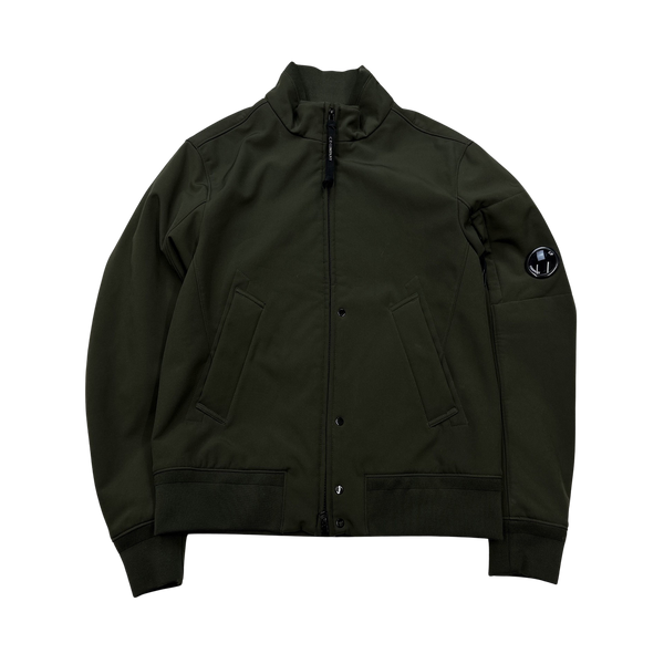 CP Company Green Soft Shell Bomber Jacket - Small