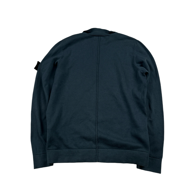 Stone Island 2018 Shadow Project Dark Turquoise Lightweight Buttoned Jumper - Medium