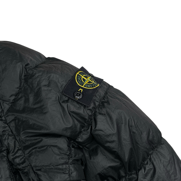 Stone Island Black Garment Dyed Down Puffer Jacket - 3XL