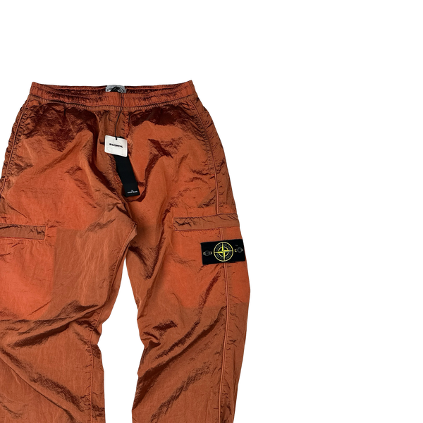 Stone Island 2022 Orange Econyl Nylon Metal Trousers - 33"