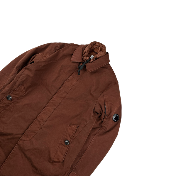 CP Company 50 Fili Brown Double Lined Trench Coat - Large