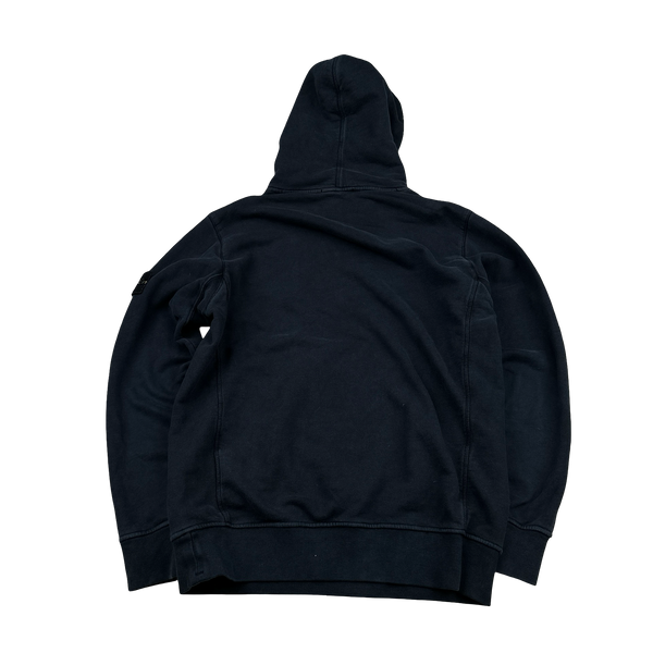 Stone Island Black Cotton Pullover Hoodie - XL