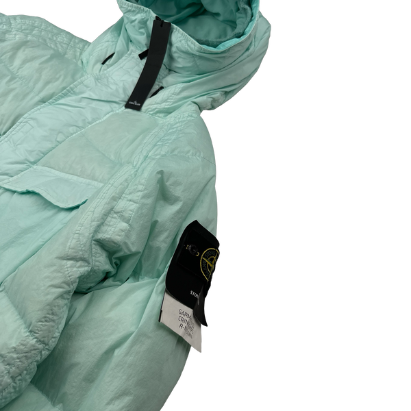 Stone Island 2022 Teal Garment Dyed Crinkle Reps R-NY Down TC Puffer - Medium