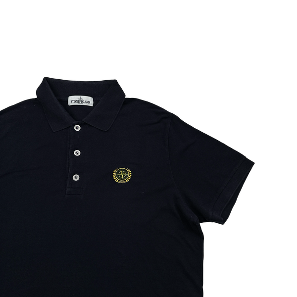 Stone Island 2012 Navy Cotton 30th Anniversary Polo Shirt - Medium