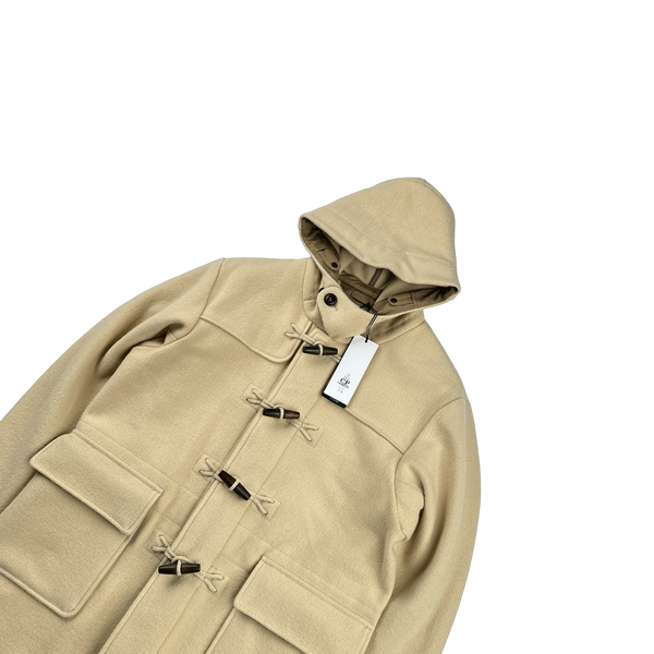 CP Company Tan Wool Spellout Watch Viewer Duffle Jacket - Large