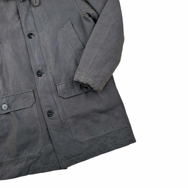 Stone Island 2015 Panama HT Dark Grey Trench Coat - Large