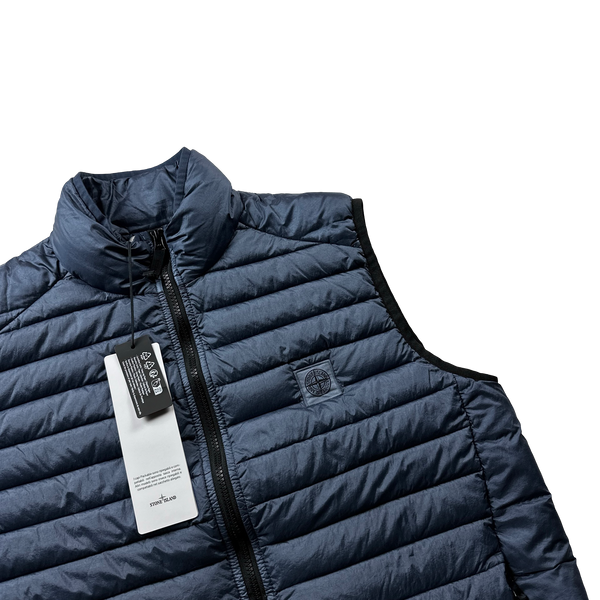Stone Island 2023 Navy Loom Woven Chambers R-Nylon Down TC