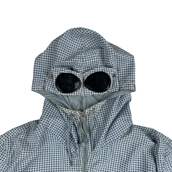 CP Company Blue Diamond Print Goggle Cotton Jacket - Large