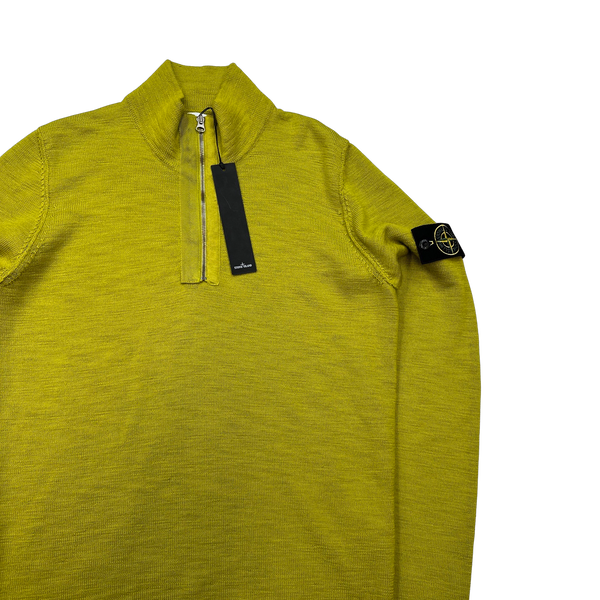 Stone Island Yellow Marl 2016 High Neck Pullover Knit Jumper - Large