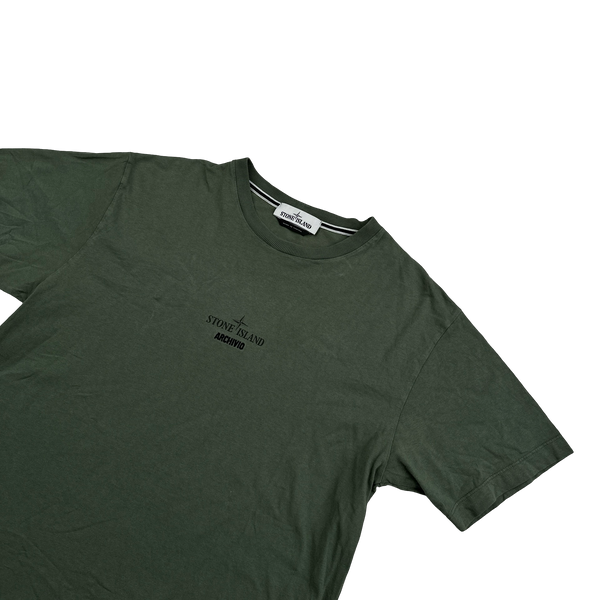 Stone Island 2021 Polyester Microfiber Archivo Short Sleeve T Shirt - Large