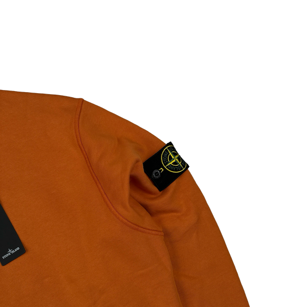 Stone Island 2023 Orange Cotton Zipped Track Jacket - Medium