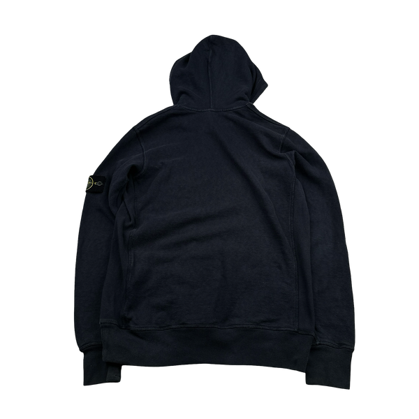 Stone Island 2017 Black Cotton Hoodie - Medium
