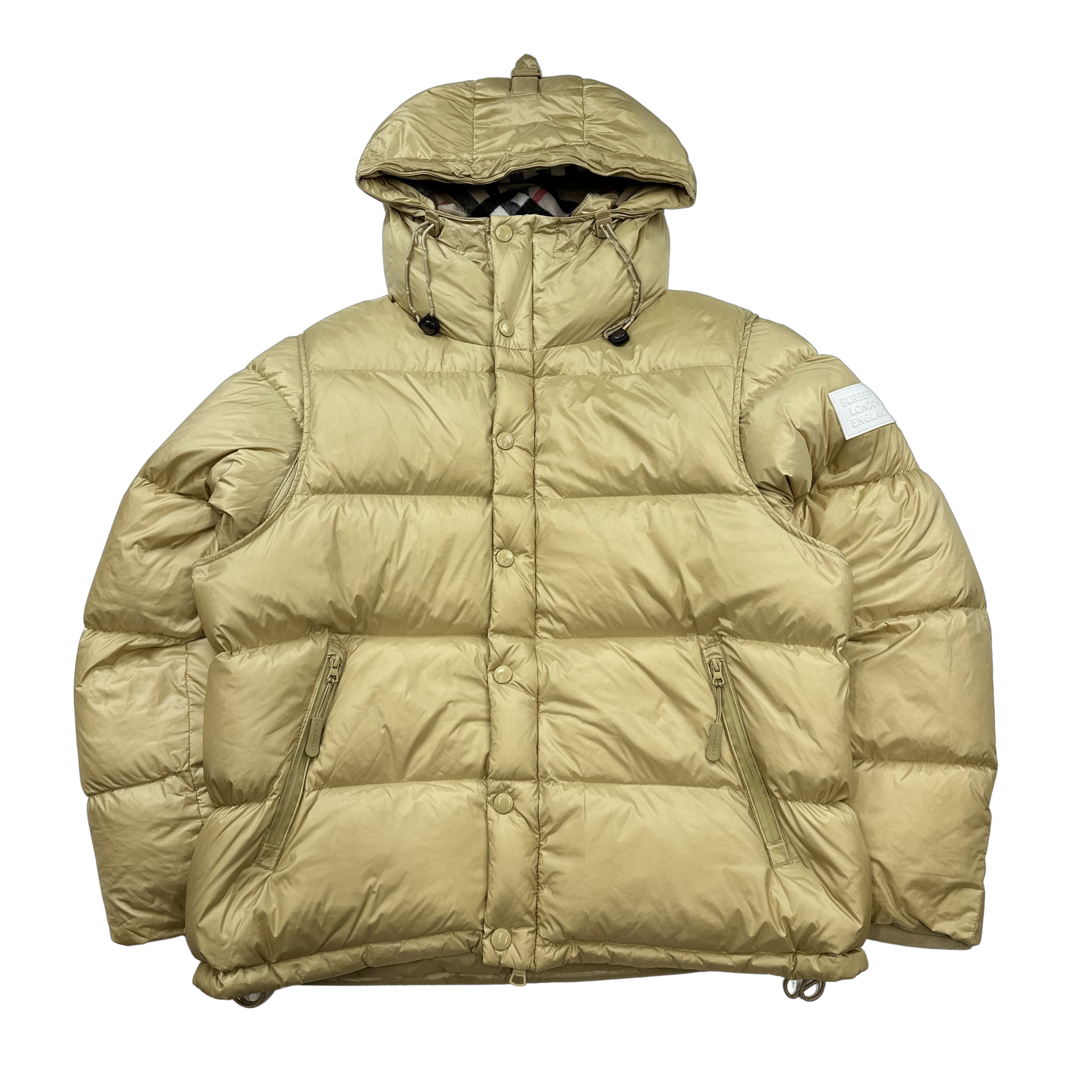 Burberry Honey Down Filled Spellout 2 In 1 Puffer Jacket XXL