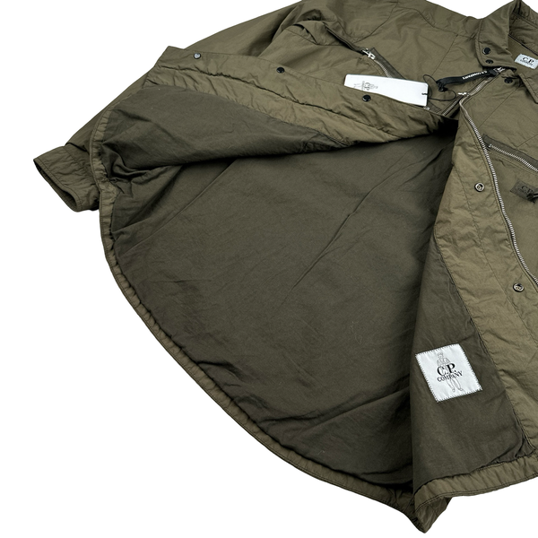 CP Company Bonded Nylon Spellout Overshirt Jacket - Large