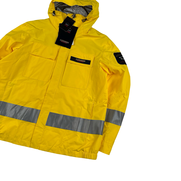 Paul & Shark Yellow 90s Fit Typhoon 20000 Reflective Strip Jacket - Large