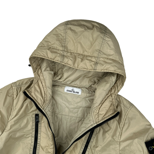 Stone Island 2022 Cream Crinkle R-NY Garment Dyed Jacket - Small