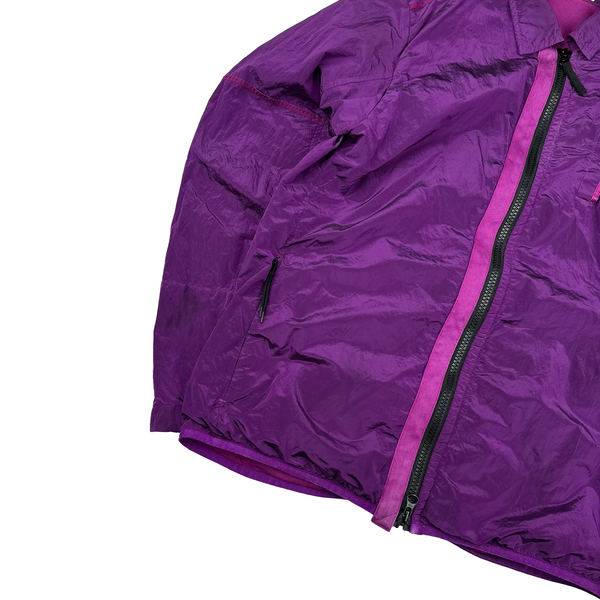 Stone Island 2018 Purple Shimmer Nylon Metal Overshirt - Large