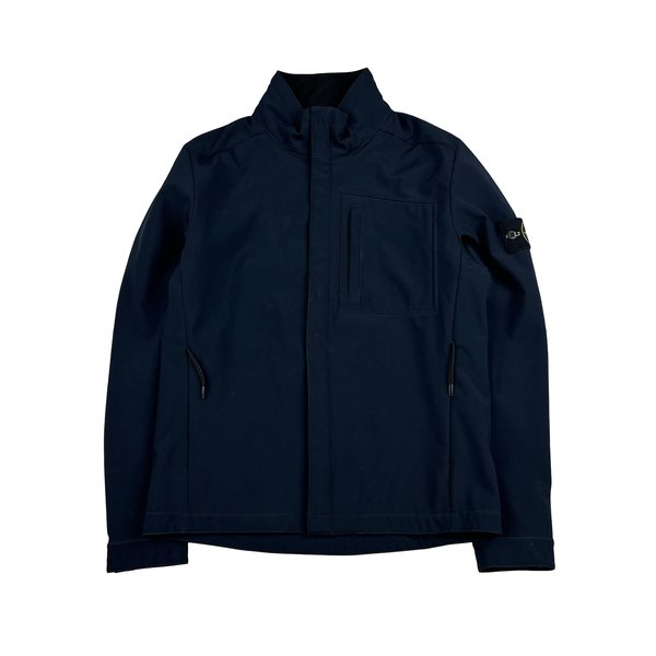 Stone Island 2016 Navy Fleece Lined Soft Shell R Jacket - Medium