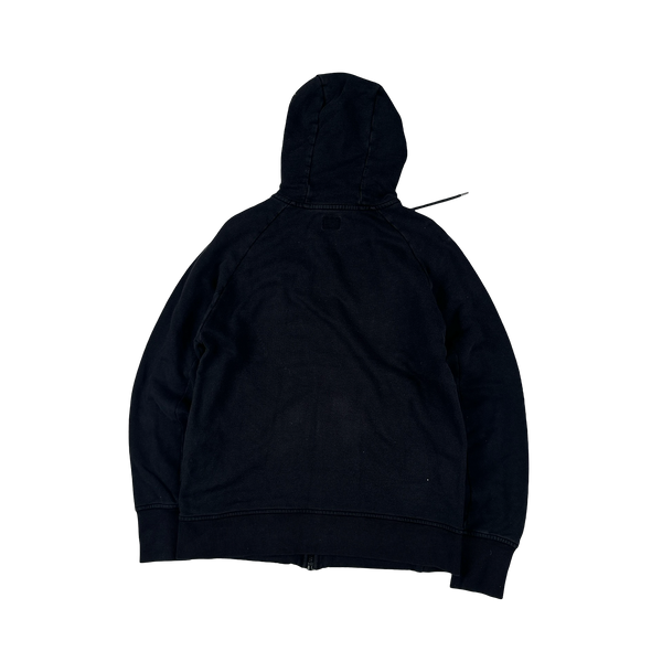 CP Company Black Cotton Goggle Hoodie - Medium