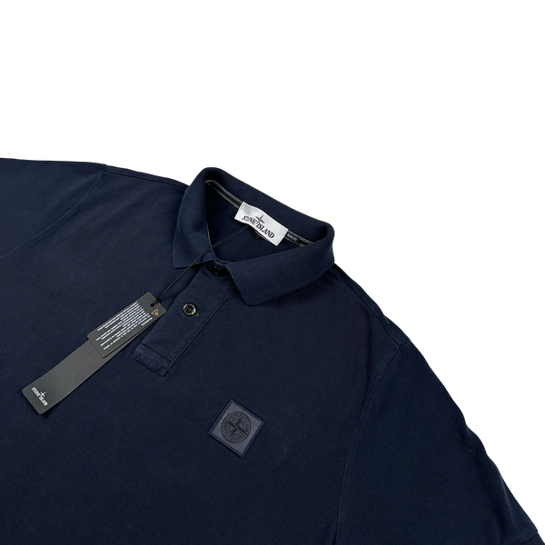Stone Island 2022 Navy Cotton Polo Shirt - Medium