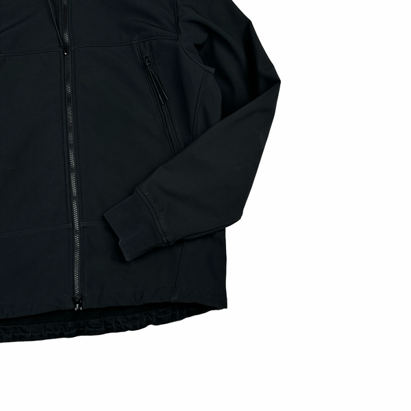 CP Company Fleece Lined Black Soft Shell Zipped Jacket - Large